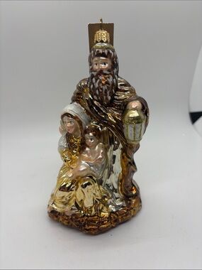 Art Studio Holy Family Hand Blown Glass Ornament